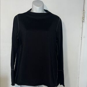 LOGO LAYERS by LORI GOLDSTEIN Black Corine Long Sleeve T Shirt-M